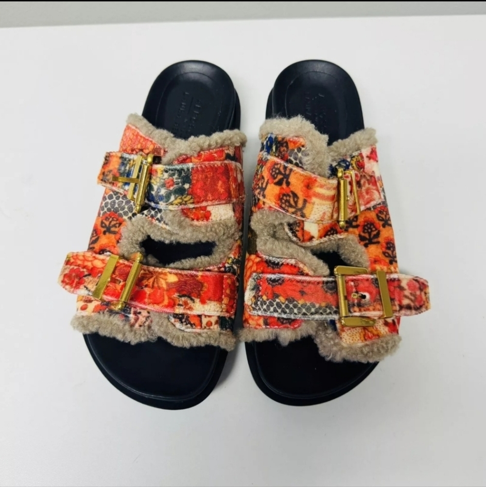 AEROSOLES Aware LAURA ASHLEY La Olivia Sandals Size 6.5 Velvet Soft Comfy Orange